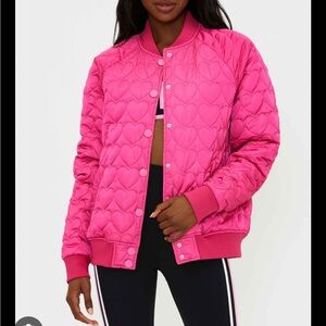 NWT Beach Riot Flight Jacket fuschia